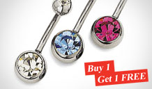 Body Jewellery - Buy one get one free on selected lines.