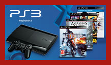 PS3 500GB console with 4 games only £249.99.