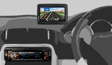 Browse our handy range of sat navs, in-car radios, adaptors and more.