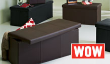 Half Price Real Leather Ottomans at Argos.