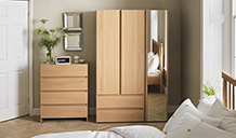 Save up to 1/2 price on selected bedroom furniture.