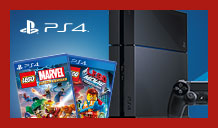 Sony PS4 console plus either LEGO Movie game or LEGO Marvel game, only £369.99.^
