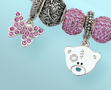 Children's charm bracelets and beads.