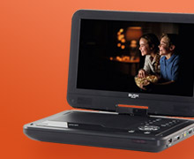 Portable DVD players and accessories.