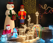 Christmas novelty decorations.