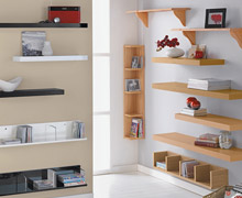 Wall mounted & floating shelves.