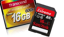 Memory cards.