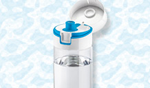 The built-in BRITA filter transforms tap water, so you get great-tasting water on the go.