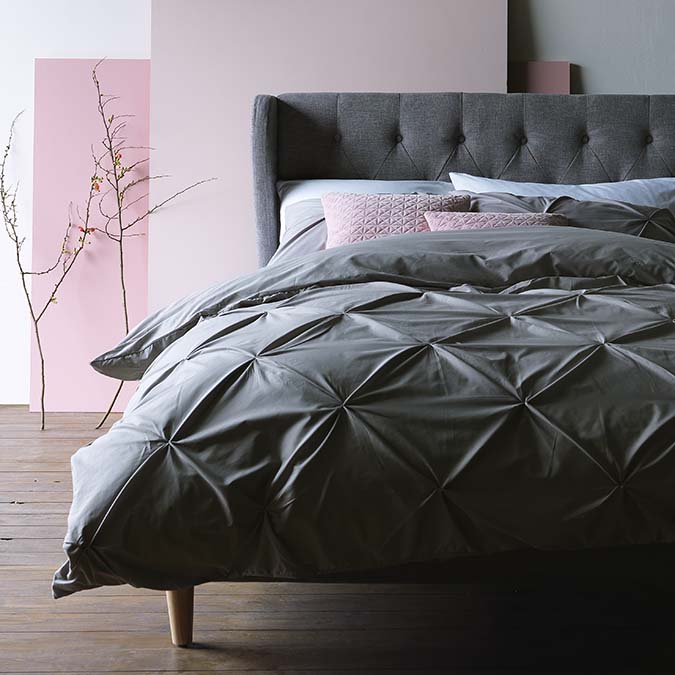 Heart of House Hadley Grey Pintuck Bedding Set
