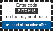 An extra 15% off all Camping equipment. Enter code PITCH15 on the payment page or quote at the till in-store. Subject to availability. Offer ends 18/06/2013..