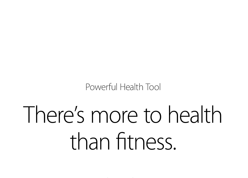 There's more to health than fitness.