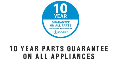 10 year parts guarantee on all appliances. Simply register for a 10 year parts and 12 month labour guarantee.