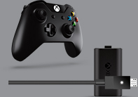 Xbox One wirless controller and play & charge kit.