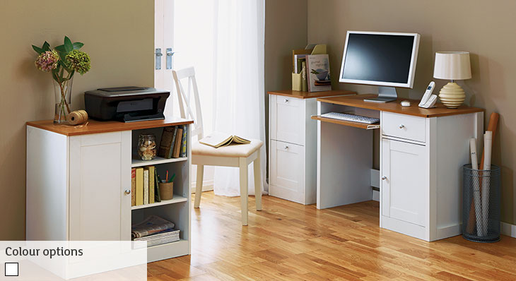 White Shaker Office furniture Collection - desk - filing cabinet 