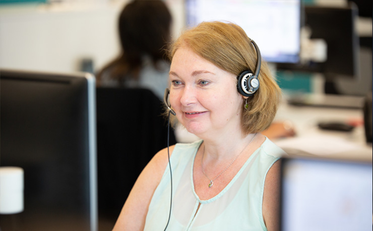 National dementia helpline colleague providing support