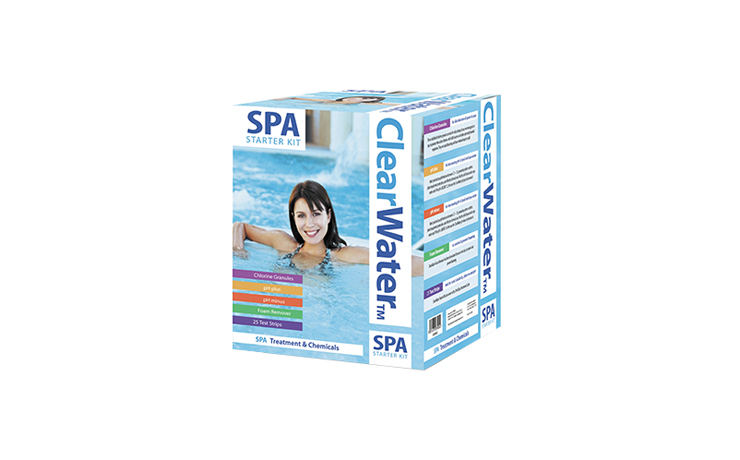 Hot tub chemical starter kit box.