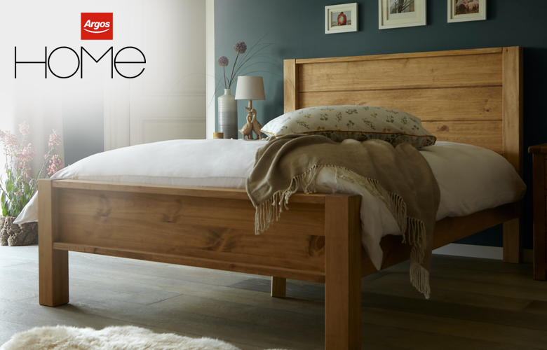 An image of a wooden bed.