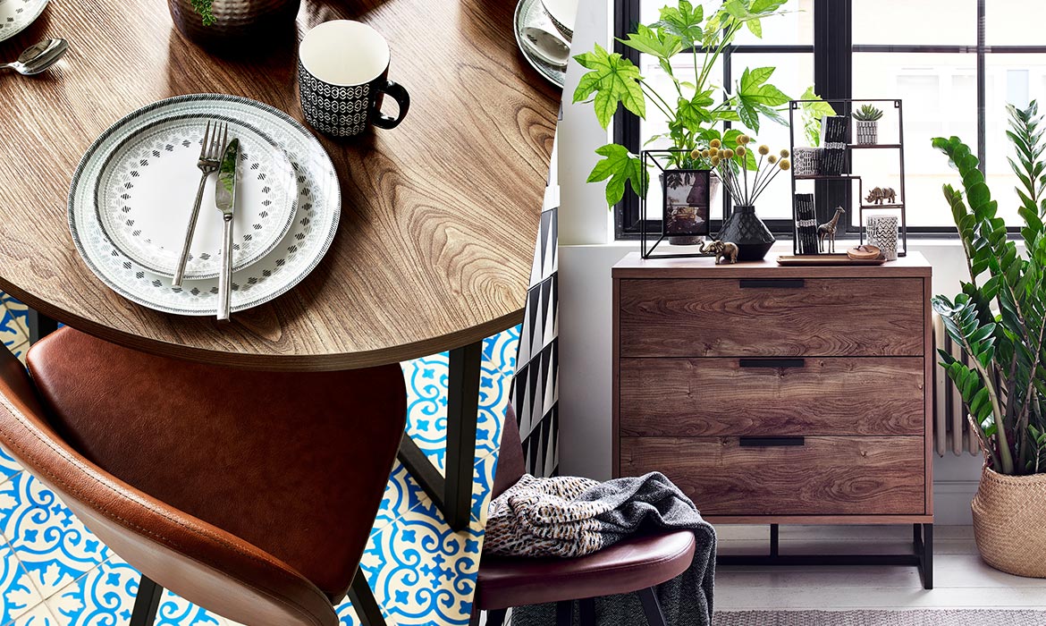 Global Monochrome tableware and drawers