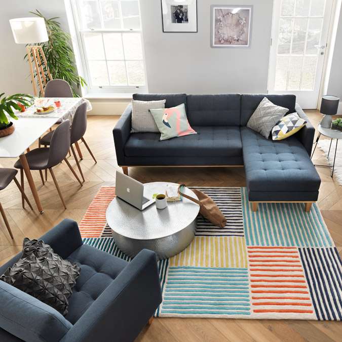 Open Plan Living Argos Image Of Lounge Area With Central Sofa Dining And Play Corner