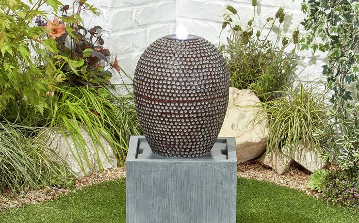Water feature in garden