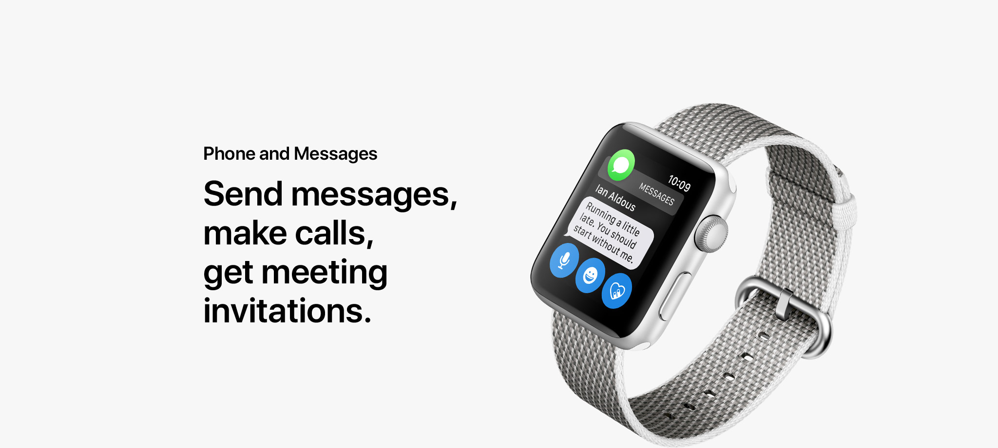 Phone and Messages - Send Messages, make calls, get meeting invitations.
