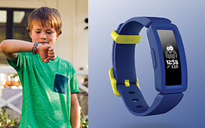Kid wearing a Fitbit Ace 2