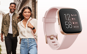 Man wearing a Fitbit Versa 2