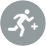 Fitbit's icon of a person walking/running with a plus sign.