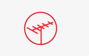 Image of a TV arial icon