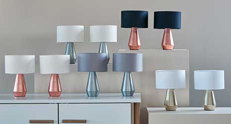DAANIS: Copper Bedside Lamps Argos